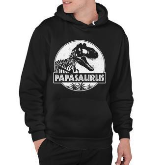 Cool Fathers Day Papasaurus Emblem Hoodie - Monsterry DE