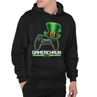 Cool St Patricks Day Gamerchaun Game Controller Leprechaun Hoodie - Thegiftio UK
