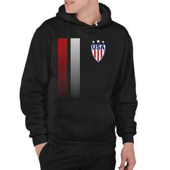 Cool Usa Soccer Jersey Stripes Hoodie - Monsterry