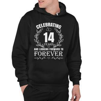 Cute 14Th Wedding Anniversary For Couples Married 14 Year Hoodie - Seseable