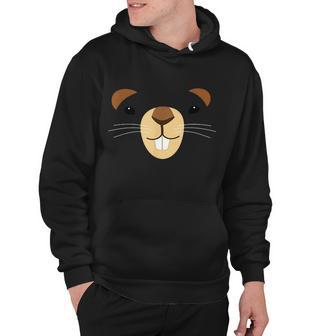 Cute Groundhog Face Hoodie - Monsterry