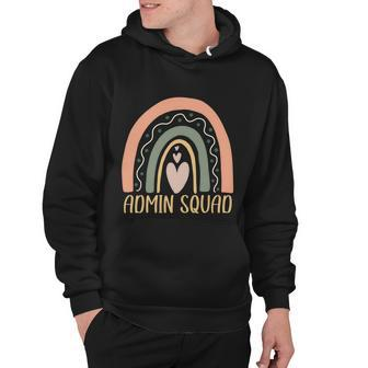 Cute Heart Rainbow Admin Squad Administrative Assistant Gift Hoodie - Monsterry