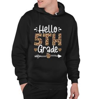 Cute Hello Fifth Grade Leopard Happy Last Day Of School Cool Gift Hoodie - Monsterry UK