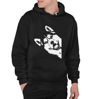 Cute Siberian Husky Dog Face Pup Pet Puppy Lover Dad Mom Gift Hoodie - Monsterry UK