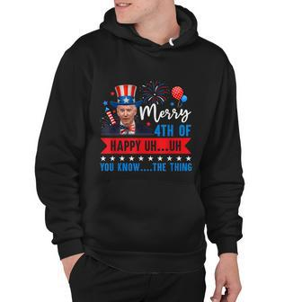 Dazed Biden Confused Merry Happy 4Th Of You Know The Thing Hoodie - Monsterry DE
