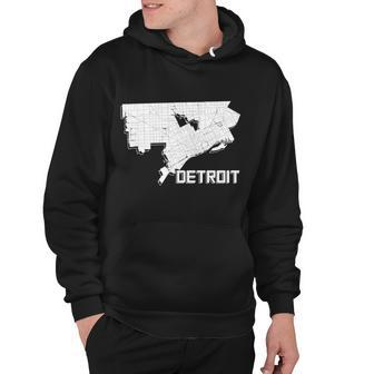 Detroit Illustration Map Hoodie - Thegiftio UK