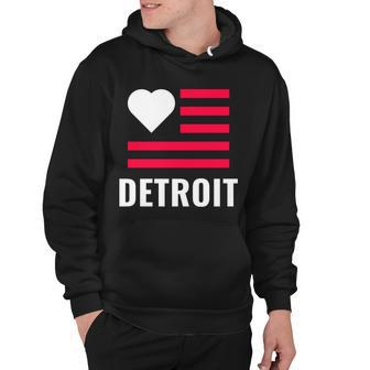 Detroit Usa Flag Love Hoodie - Monsterry AU