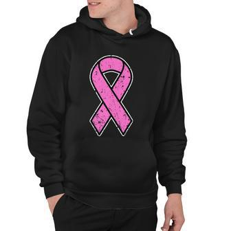 Distressed Breast Cancer Awareness Pink Ribbon Hoodie - Thegiftio UK