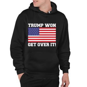 Donald Trump Won Get Over It Usa Flag 45Th President Tshirt Hoodie - Monsterry