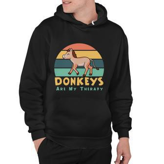 Donkeys As Therapy Funny Mule Farm Animal Gift Hoodie - Monsterry AU