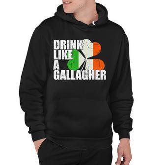 Drink Like A Gallagher Irish Clover Hoodie - Thegiftio UK