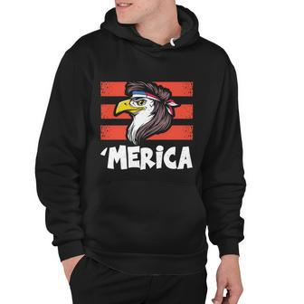 Eagle Mullet 4Th Of July 2021Gift Usa American Flag Merica Cool Gift Hoodie - Monsterry