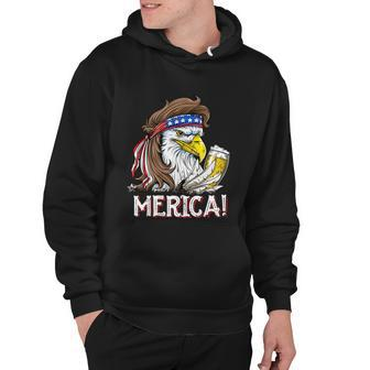 Eagle Mullet 4Th Of July Beer Usa American Flag Merica Meaningful Gift Hoodie - Monsterry AU