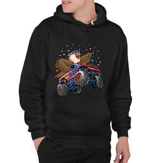 Eagle Mullet 4Th Of July Monster Truck Usa Patriotic Kids Gift Hoodie - Monsterry