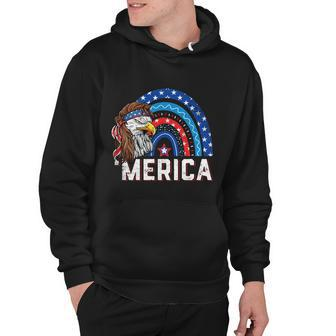 Eagle Mullet 4Th Of July Rainbow Usa American Flag Merica Gift V2 Hoodie - Monsterry DE