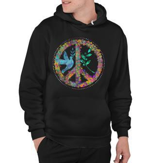 Earth Watercolor Peace Sign Hoodie - Monsterry