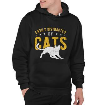 Easily Distracted By Cats Gift Hoodie - Monsterry CA