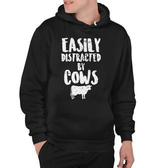 Easily Distracted By Cows Tshirt Hoodie - Monsterry UK