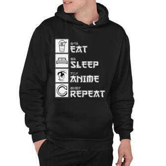 Eat Sleep Anime Repeat Tshirt Hoodie - Monsterry UK