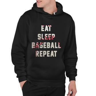 Eat Sleep Baseball Repeat Gift Baseball Player Fan Funny Gift Hoodie - Monsterry DE