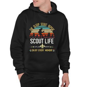 Eat Sleep Scout Repeat Vintage Scouting Scout Life Hoodie - Monsterry