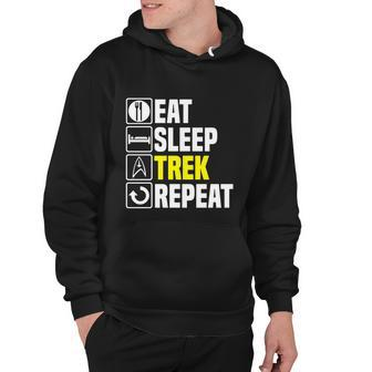 Eat Sleep Trek Repeat T Shirt Funny Star Fathers Day Dad Picard Birthday Gift Hoodie - Monsterry UK