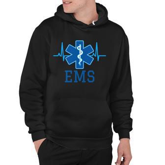 Ems Emergency Medical Services Pulse Logo Tshirt Hoodie - Monsterry UK