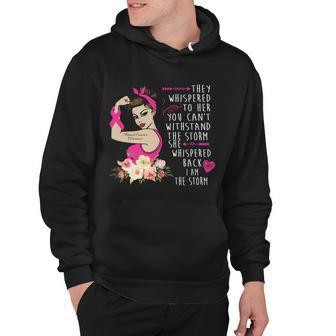 Fight Breast Cancer Quote Messy Bun Hoodie - Monsterry