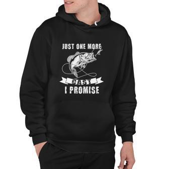 Fishing Funny Angler Retro Just One More Cast I Promise Hoodie - Monsterry