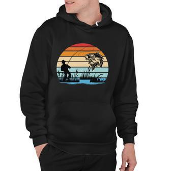 Fishing Sunset Retro Vintage Gift Hoodie - Monsterry CA