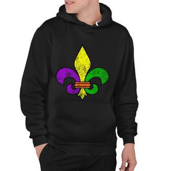 Fleur De Lis Retro Mardi Gras New Orleans Logo Tshirt Hoodie - Monsterry DE