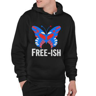 Freeish Butterfly Cute Funny 4Th Of July Independence Day Plus Size Graphic Hoodie - Monsterry UK