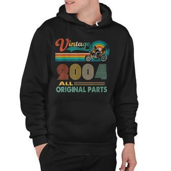 Funny 18Th Birthday Gifts Vintage Retro Motorcycle Born 2004 Hoodie - Seseable