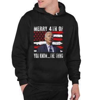 Funny Biden Confused Merry Happy 4Th Of You KnowThe Thing Flag Design Hoodie - Monsterry DE