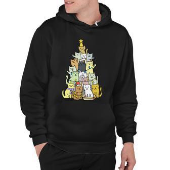 Funny Cat Christmas Tree Tshirt Hoodie - Monsterry UK