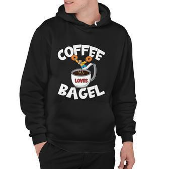 Funny Coffee And Bagel Quote For High Dive & Coffee Dad Hoodie - Thegiftio UK