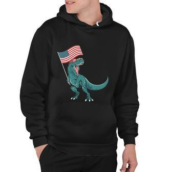 Funny Dinosaur 4Th Of July Usa Flag Graphic Plus Size Shirt Hoodie - Monsterry UK