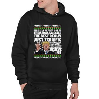 Funny Donald Trump Ugly Christmas Sweater Parody Speech Gift Hoodie - Monsterry DE