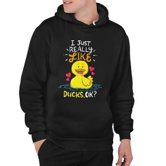 Funny Duck Ducks Rubber Gift Hoodie - Monsterry AU