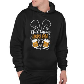 Funny Easter This Bunny Hops On Beer Hoodie - Monsterry