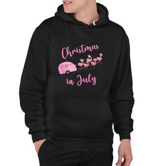 Funny Flamingo Pink Christmas In July Hoodie - Monsterry