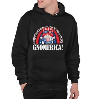 Funny Gnomerica Patriotic Gnome American Flag 4Th Of July Gift Hoodie - Monsterry UK
