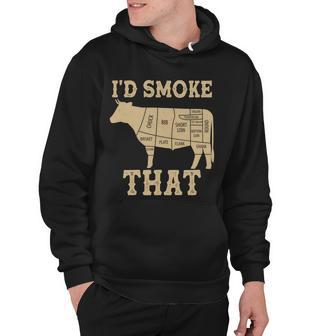 Funny Id Smoke That Cattle Meat Cuts Hoodie - Monsterry DE