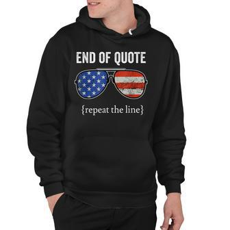 Funny Joe Biden End Of Quote Repeat The Line V2 Hoodie - Seseable