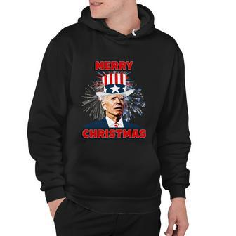 Funny Joe Biden Merry Christmas For 4Th Of July Hoodie - Monsterry