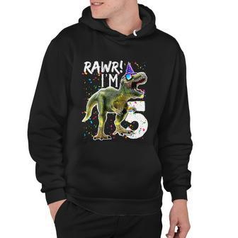 Funny Kids Rawr Im 5 5Th Birthday Party Gift T Rex Dinosaur Gift For Boys Gift Tshirt Hoodie - Monsterry