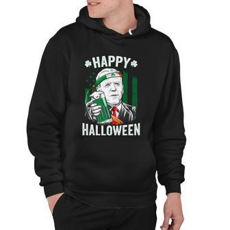 Funny Leprechaun Biden Happy Halloween For St Patricks Day Hoodie - Thegiftio UK