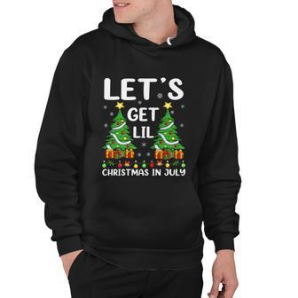 Funny Lighting Xmas Tree Lets Get Lit Christmas In July Cute Gift Hoodie - Monsterry