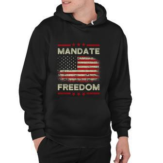 Funny Mandate Freedom Gift American Flag Support Cool Medical Freedom Gift Hoodie - Monsterry