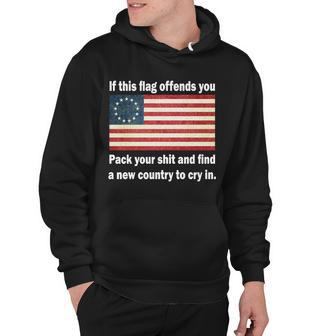 Funny Offensive Betsy Ross Flag Hoodie - Monsterry CA